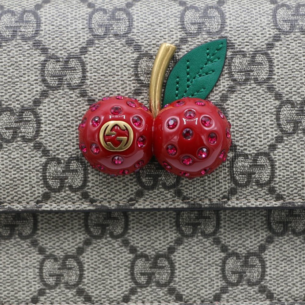 12545 - Gucci GG Supreme Mini Bag With Cherries 481291 - Picture 12 of 12
